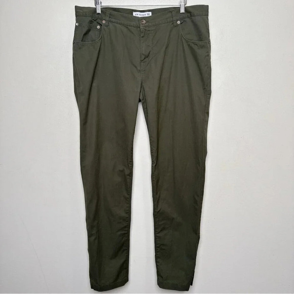 Ben Sherman Mens 38/34 Chino Dark Olive Slim Trouser - Picture 2 of 16